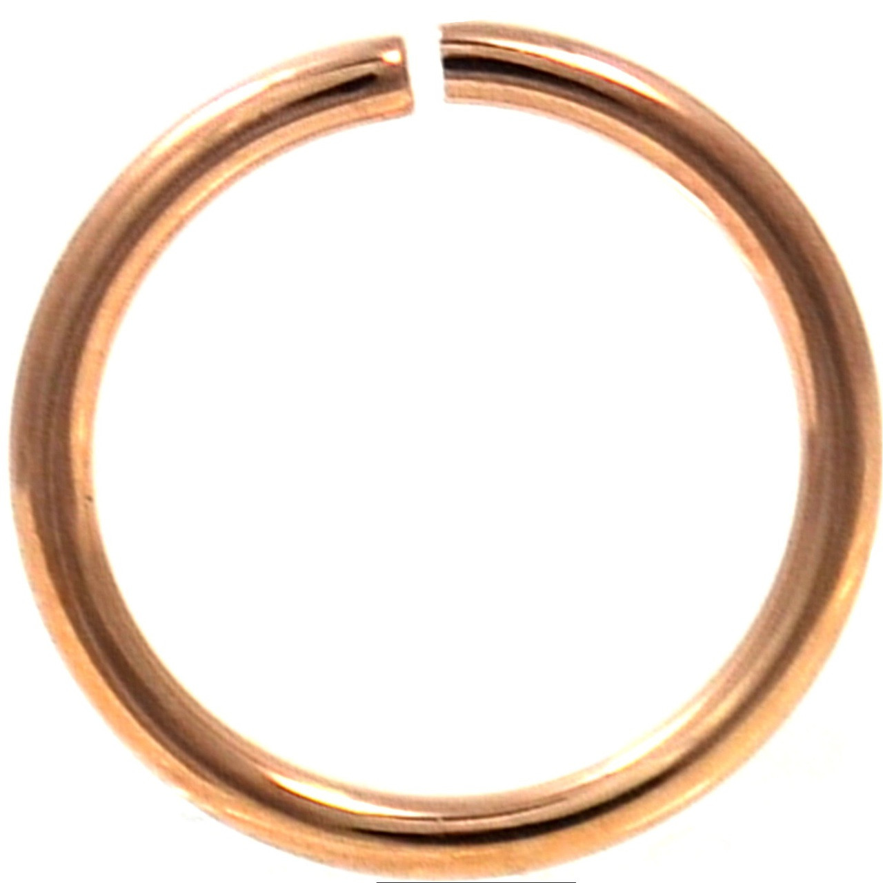 Rose Gold Nose Ring Hoop Rose Gold Color Bendable Nose Ring Hoop 18G | BodyDazz.com