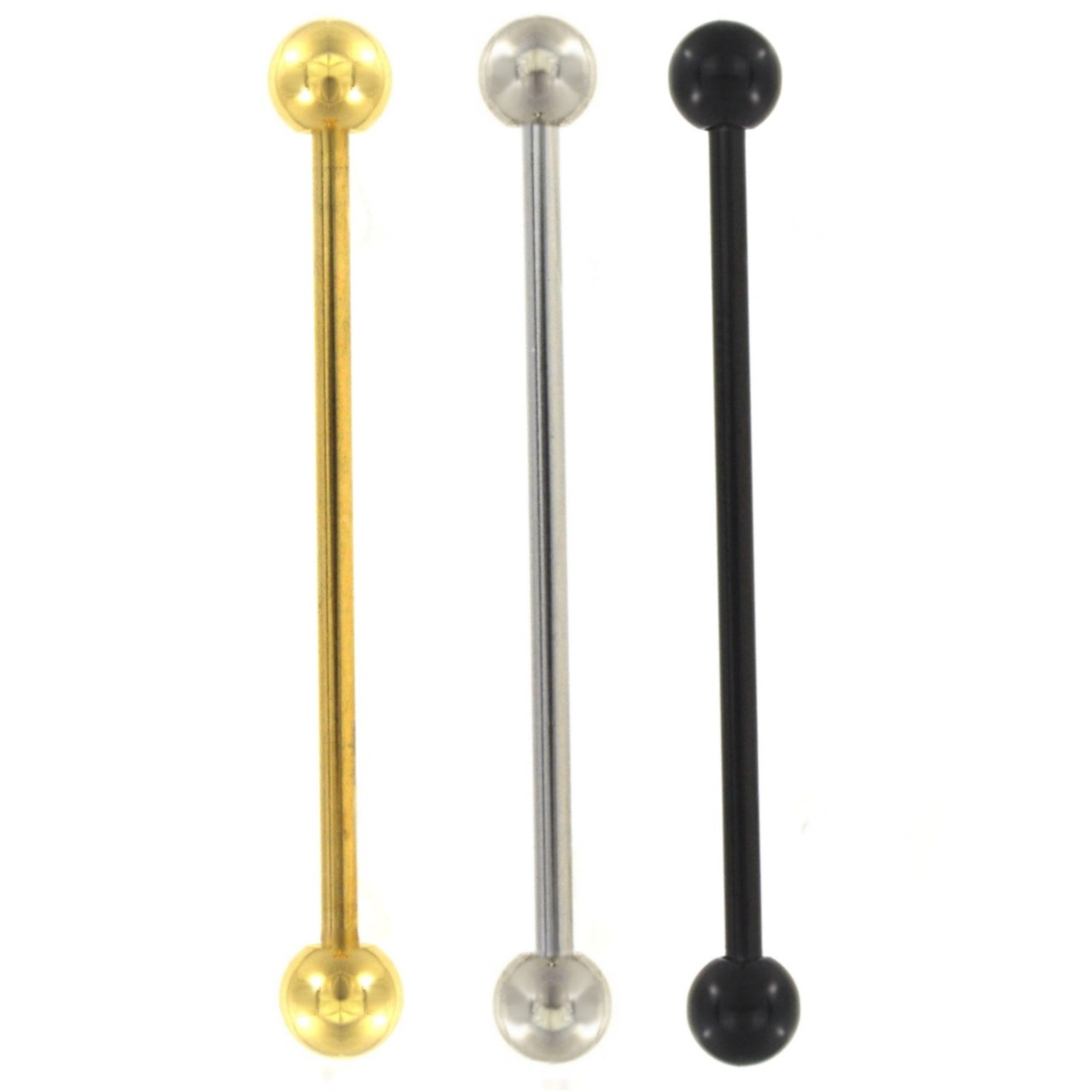 Set of 3 Colors Industrial Piercing Barbells 14G ...

