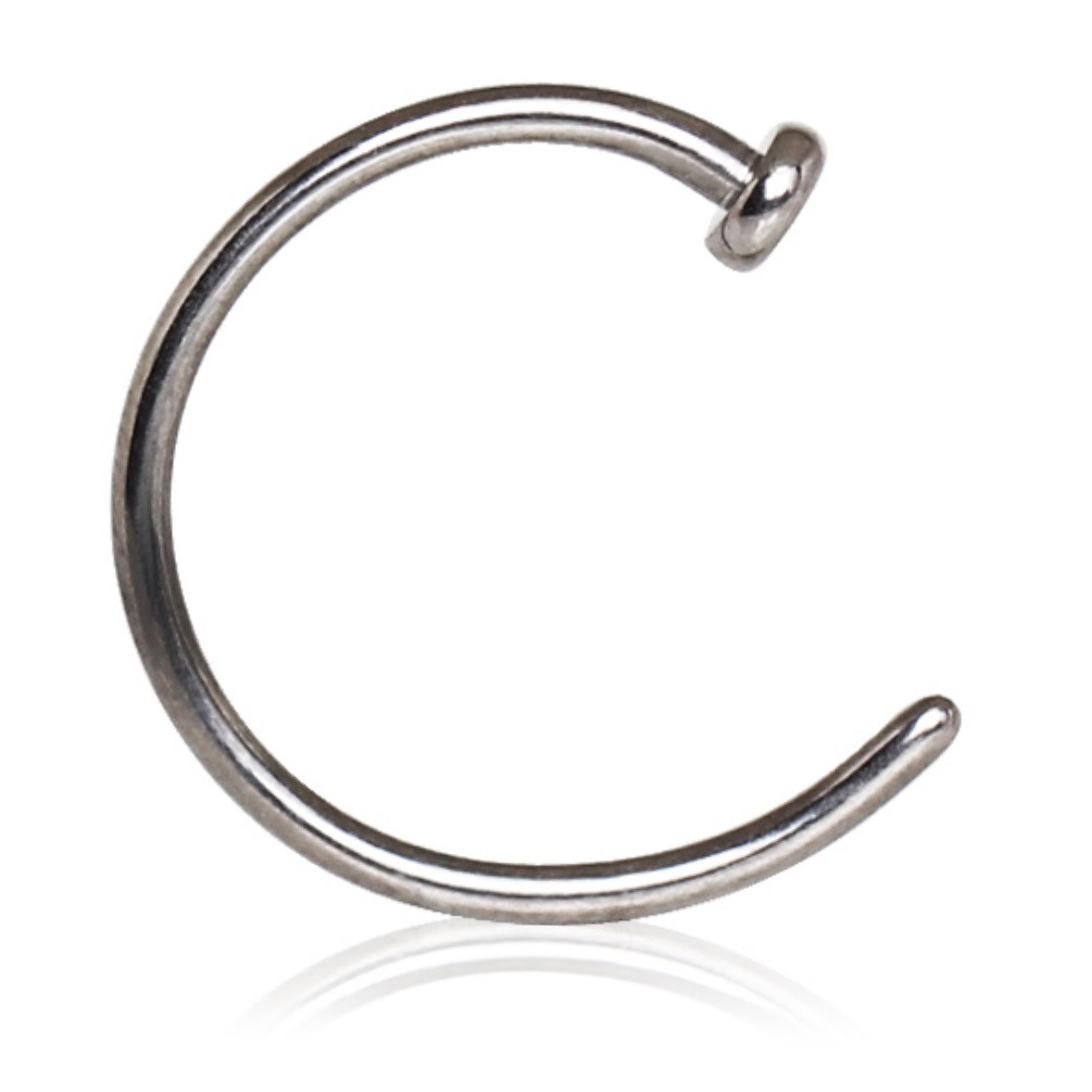 G23 Titanium Flat Disc Nose Ring Hoop 