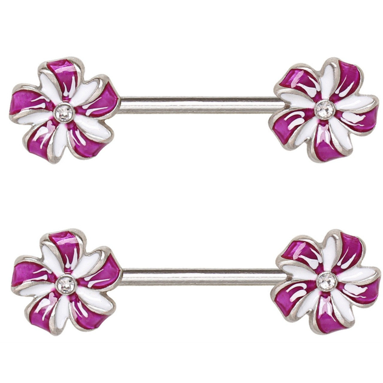 Vergulde Pinwheel Flower Nipple Bar Sieraden Lichaamssieraden Tepelsieraden 