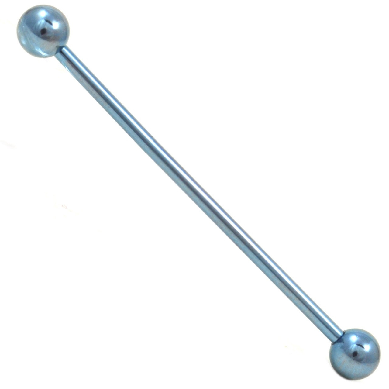 Lt Blue Titanium Industrial Barbell 14g 1 &1/2" BodyDazz