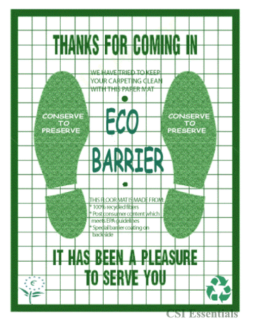 Eco-Barrier Recycled Paper Floor Mat - 500/Case - Free Shipping