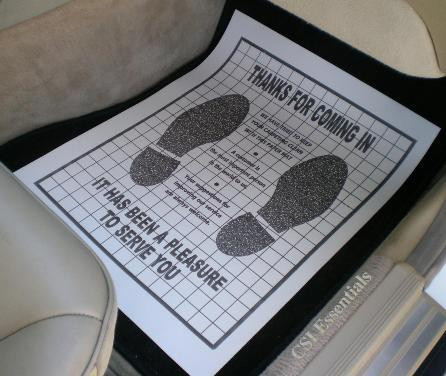 Premium Paper Floor Mats - Free Shipping