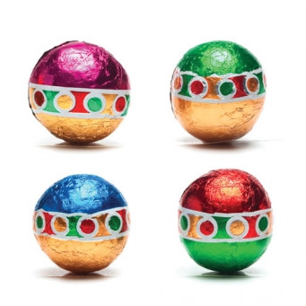 16 oz. Bite Size Solid Milk Chocolate Christmas Balls - Lee Sims