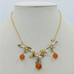 Orange Blossom Flower Necklace