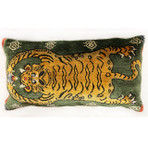 Tiger pillow, Green