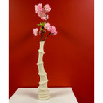 White Bamboo vase
