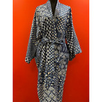 Indigo Long Kimono Robe