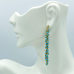 Turquoise Long Fringe Earrings