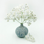Small Blue Freckle Line Bulb Vase