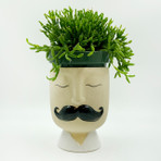 Man Ceramic Vase/Planter