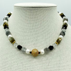 Nepalese Bead, Pearl, Agate Necklace