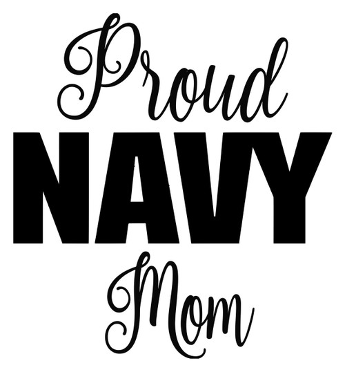 Download PROUD NAVY MOM 6" x 6" Vinyl Decal Sticker - USN United States Military - Minglewood Trading
