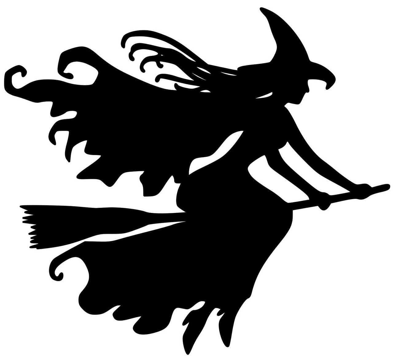 Buy Witch on Broomstick Vinyl Decal Sticker Witchcraft Halloween Wicca