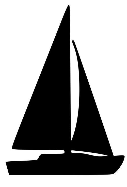 SAILBOAT Vinyl Sticker - Sailing Boating Sloop Dinghy Catboat - Die Cut ...