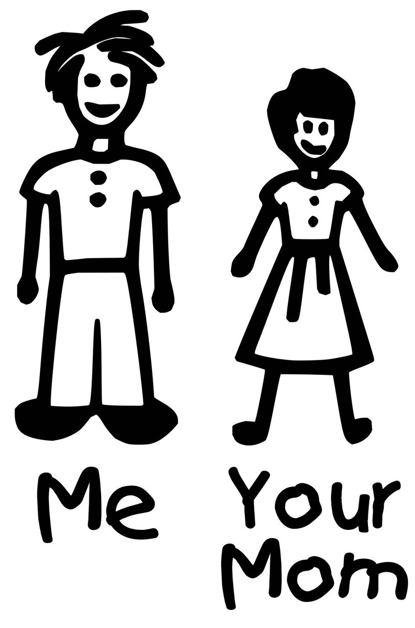 Me and Your Mom Vinyl Decal Sticker 5.5" x 3.5" Minglewood Trading