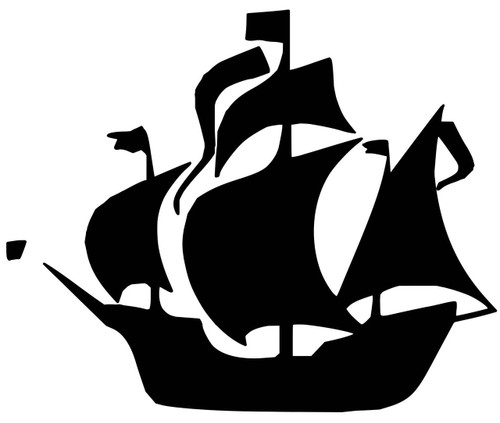 Pirate Ship Vinyl Decal Sticker - Schooner Jolly Roger Blackbeard - 11 ...