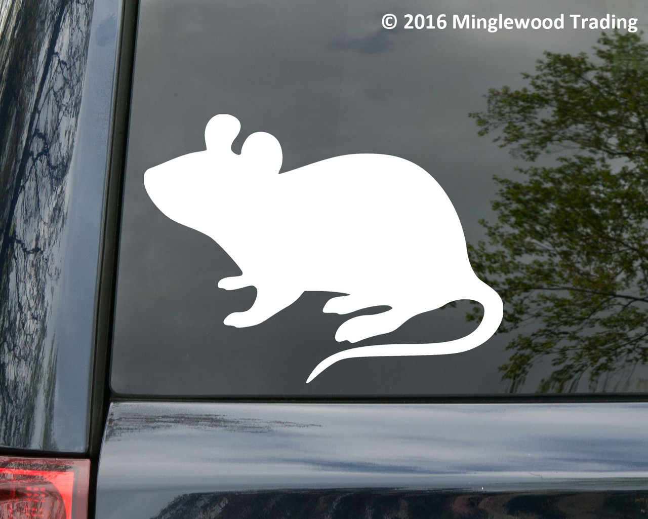 Mouse vinyl decal sticker 4" x 3" Mice Rat Rodent Minglewood Trading