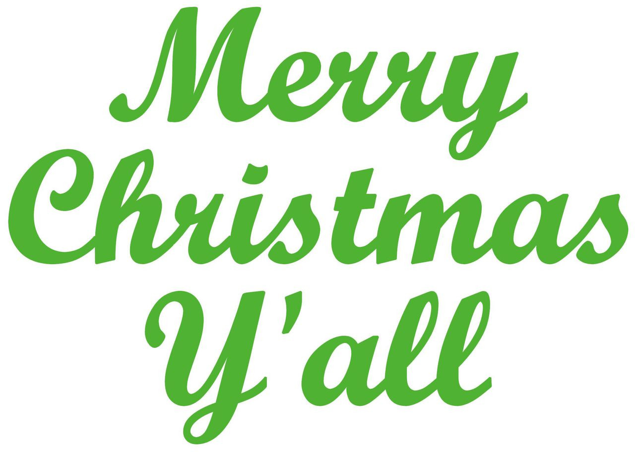 Buy Merry Christmas Y'all - Door Greeting - Vinyl Decal Sticker - 7" x