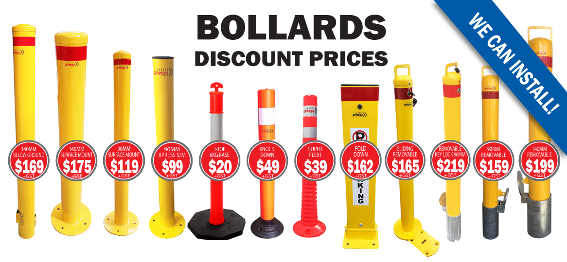 Wheel Stops and Bollards Melbourne and Gold Coast Safety Xpress Online
