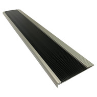Aluminium w/ Black Rubber Insert 75MMx10MM Stair Nosing - Per Metre