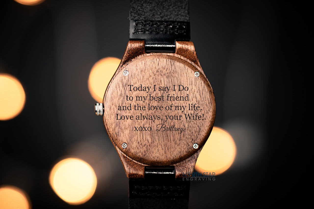 engraved black watch