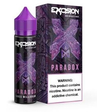 Excision Eliquid – Paradox - Pitch Black Mt. Dew, mixed with grape, citrus, and dark berries - 60ml bottle  80/20 VG/PG