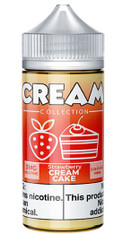 Creamy vanilla cake topped with fresh strawberries, no need for dessert with this flavor.