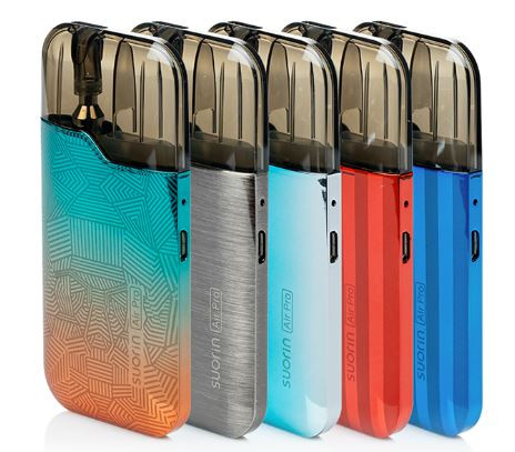 Suorin AIR Pro 18W Pod System, maintaining the original card-style chassis shape, dual firing modes, and utilizes a re-engineered 1.0ohm pod.
