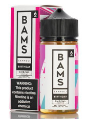 Birthday Cannoli by Bam Bam's Cannoli E-Liquid takes a golden brown oven-fired puff pastry shell stuffed full of sweet Italian cream and fluffy white birthday cake, finished off with powdered sugar and frosted icing.