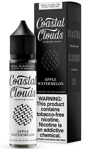 Crisp apples with sweet watermelon blended a synthetic nicotine mixture.