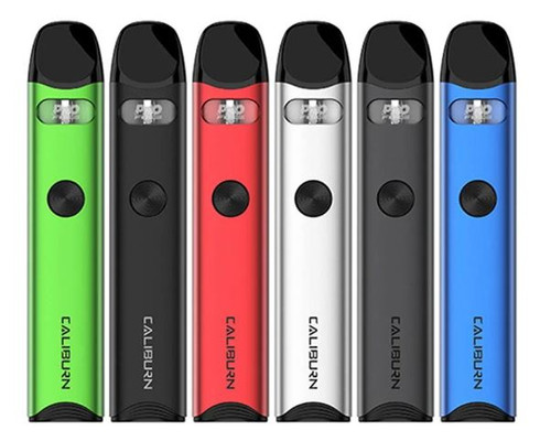 Uwell CALIBURN A3 Pod System, featuring a 520mAh rechargeable battery, dual-method activation, Pro-FOCS flavor technology, and 15W max output. Constructed from a durable aluminum-alloy chassis, the Caliburn A3 offers direct voltage based output dependent on the current battery life up to 15W of power. Freely draw vapor between either of the integrated dual-activation methods; firing button activation or draw-activation for a natural sensation. Enjoy enhanced flavor from your favorite e-liquids with Uwell's signature Pro-FOCS flavor technology integrated within the device. Additionally, the 2mL capacity A3 replacement pods feature a magnetic connection affixed to the base of the pod, and a top-fill system located beneath the removeable mouthpiece for added leakage prevention.