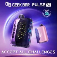 Geek Bar Pulse X 25000 puffs Disposable Vape

Discover the future of disposable vapes with the Geek Bar Pulse X, the latest innovation from the trailblazers at Geek Bar. As the successor to the celebrated Geek Bar Pulse, the Pulse X sets a new benchmark in vaping technology, combining advanced features with a sleek, user-friendly design.

Revolutionary Design and Technology:

World's First 3D Curved Screen: Step into a new era with a visually stunning display that enhances user interaction and elevates the aesthetic appeal of the device.
Dual Core Processor with VPU Technology: Experience seamless operation and lightning-fast responsiveness, thanks to the cutting-edge Vaping Processing Unit (VPU) technology.
Unmatched Versatility and Performance:

Two Vaping Modes: Choose between Regular Mode for a consistent, long-lasting experience with up to 25000 puffs, or engage Pulse Mode for a dynamic, intense flavor experience with 15000 puffs.
High Nicotine Delivery: With a 5% nicotine strength, the Geek Bar Pulse X provides satisfying hits with each puff, perfect for those seeking a robust nicotine experience.
Advanced Dual Mesh Coil: Enjoy consistent flavor and impressive vapor production throughout the life of the device.
Quick Charging Capabilities: Never miss a beat with fast charging that ensures your device is always ready when you are.