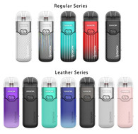 Check out the SMOK Nord GT 80W Pod System, offering an integrated 2500mAh battery, 5-80W output range, and compatibility with the SMOK RPM 3 Coils. Constructed from durable zinc alloy, the chassis of the SMOK Nord GT offers a strong and resilient frame, protecting the integrated 2500mAh battery. Outputting between 5-80W, the SMOK Nord GT can deliver plenty of power, fully using its RPM 3 Coil compatibility to deliver outstanding flavors and vapor from your favorite eJuice or nicotine salts. Available in a leather or regular edition, the faux leather accents add a touch of beauty and class that lends itself to the appearance of the Nord GT Pod System.

SMOK NORD GT 80W POD SYSTEM FEATURES:
• DIMENSIONS: Leather Series: 105.6mm by 33.5mm by 25mm
Regular Series: 105.6mm by 33.5mm by 24.1mm
• BATTERY CAPACITY: 2500mAh
• BATTERY CONFIGURATION: Integrated Rechargeable
• WATTAGE RANGE: 5-80W
• VOLTAGE RANGE: 0.5-4.0V
• RESISTANCE RANGE: 0.15-2.5ohm
• CHASSIS MATERIAL: Zinc-Alloy
• OUTPUT: Adjustable Wattage
• CHARGING: USB Type-C
• POD CONNECTION: Magnetic
• POD CAPACITY: 5mL
• POD MATERIAL: PCTG
• FILL SYSTEM: Side-Fill
• COIL SUPPORT: RPM 3 Coils
• COIL INSTALLATION: Press-Fit
• AIRFLOW: Adjustable

INCLUDES:
• 1 SMOK Nord GT Device
• 1 SMOK Nord GT Pod
• 1 0.23ohm RPM 3 Coils
• 1 Type-C Cable
• 1 User Manual