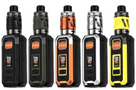 Check out the Vaporesso Armour S 100W Starter Kit, offering a 5-100W output range, multiple operational modes, and powered by a single 21700 battery. Offered as the single battery option of the Armour Max, the Vaporesso Armour S can reach a lofty 100W, making it an ideal pairing for a multitude of atomizers on the market. Natively, the Vaporesso Armour S is paired with the iTank 2, allowing compatibility with the GTi Mesh Coils to deliver outstanding flavor and vapor from your favorite eJuice. In addition, the Vaporesso Armour S Kit can access a variety of operational modes aside from the novice-friendly wattage mode, such as the F(t), Pulse, Temperature Control, and ECO modes. Powered by a single high amp 21700 battery, the Armour S Kit can also utilize 18650 batteries when paired with the included battery sleeves.

Vaporesso Armour S 100W Starter Kit Features:
• Chipset: AXON Chipset
• Dimensions: 144.8mm by 41.9mm by 36mm
• Battery Capacity: Single 21700 Battery - Not Included
• Wattage Range: 5-100W
• Voltage Range: Wattage, F(t), Pulse, ECO, TC Mode
• Resistance Range: Nickel, Stainless Steel, Titanium
• Display Screen: 0.96" TFT Color Screen
• Chassis Material: Zinc-Alloy + Silicone
• Diameter: 25.5mm
• Glass Capacity: 5mL Straight Glass
• Fill System: Auto-Open Top Fill
• Tank Material: Stainless Steel
• Coil Series: GTi Mesh Coils
• Battery Bay: Uni-Lock Bottom Hinged

Includes:
• 1 Vaporesso Armour S Mod
• 1 Vaporesso iTank 2
• 1 0.2ohm GTi Mesh Coils
• 1 0.4ohm GTi Mesh Coils
• 1 Extra Glass Tube
• 1 Tank Protective Cover
• 2 O-Rings
• 1 Refilling Silicone Plug
• 1 18650 Sleeve
• 1 Type-C Cable
• 1 User Manual
• 1 Warranty Card
• 1 Safety Manual
• 1 Reminder Card

Available Options:
• Black
• Camo Blue
• Camo Brown
• Cyber Blue
• Cyber Gold
• Green
• Orange
• Silver
• Yellow