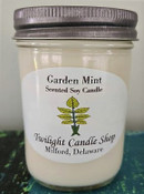 Five mason jar soy candles (8oz) with custom scent poured by Twilight Candle Shop