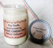 Mason Jar Soy Candle (12oz) custom scent, handmade in Milford, Delaware