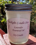 Only essential oils soy wax candle, 8 oz mason jar with screw top lid