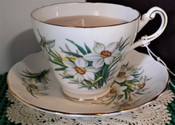 ON SALE:  Teacup Candle, hand-poured with vanilla scented soy wax