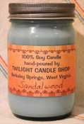 ON SALE!  mason jar soy candles hand poured by Twilight Candle Shop in West Virginia (limited supplies)