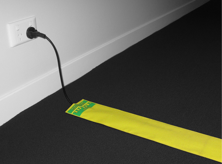 TRIPSAFE™ CABLE COVER FOR CARPET 11CM X 10M YELLOW