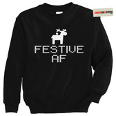 Festive AF Bitchy Naughty Tacky Gothic Christmas Sweater Sweatshirt