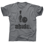 The Dude Abides Big Lebowski Bowling Bowler Soft Cotton Tee T Shirt