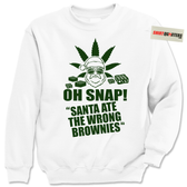 Santa Claus Ate the Wrong Brownies 40 weed Tacky Sweater Sweatshirt