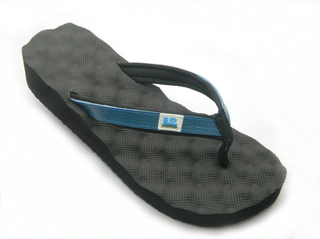 upcycled flip flops
Treat your feet with upcycled flip flops with extra soft foam that will massage your feet.  
With our eco-friendly flip flops, you’ll never have to sacrifice comfort for fashion.
These fun and colorful flip flops are made from reclaimed layflat material and recycled PVC.
Show everyone just how fabulous eco-friendly fashion can be.

Features
*massaging sole
*1.25'' heel with 0.75'' platform
*recycled pvc on the bottom/base of sole that touches the ground
*strap lined using black soft cotton material
*reclaimed layflat hoses on the upper strap
*These flips flops run true to size  
*plastic Landfilldzine logo