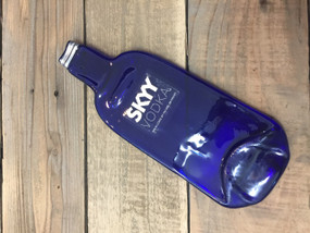 Skyy Vodka Handmade melted bottle serving tray - Great one kind gifts