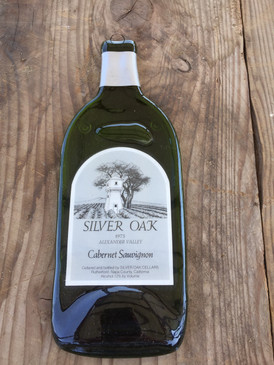 Silver Oak Wine 1975 - Silver Oak 1975 Alexander Valley Melted Wine Bottle Cheese Serving Tray - Wine Gifts