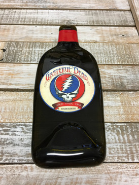 Grateful Dead Steal Your Face Melted Wine Bottle Cheese Serving Tray - Wine Gifts