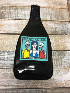 Chronic Cellars  Robyn Cradles Melted Wine Bottle Cheese Serving Tray - Wine Gifts