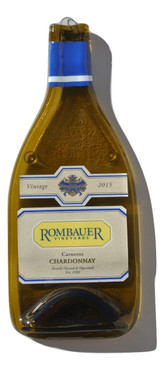 Rombauer Vineyards - Chardonnay Melted Wine Bottle Cheese Serving Tray - Wine Gifts